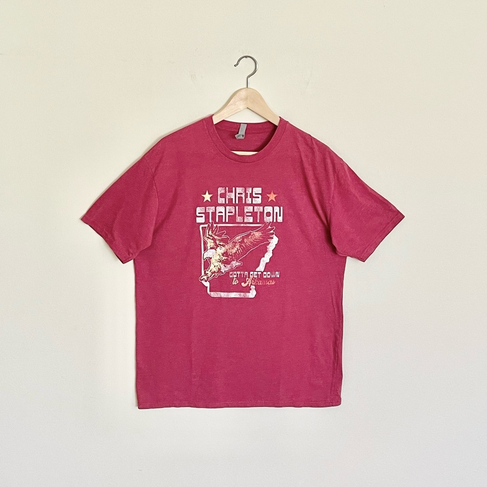 Chris Stapleton Gotta Get Down To Arkansas Red Country Concert T Shirt Adult XL
